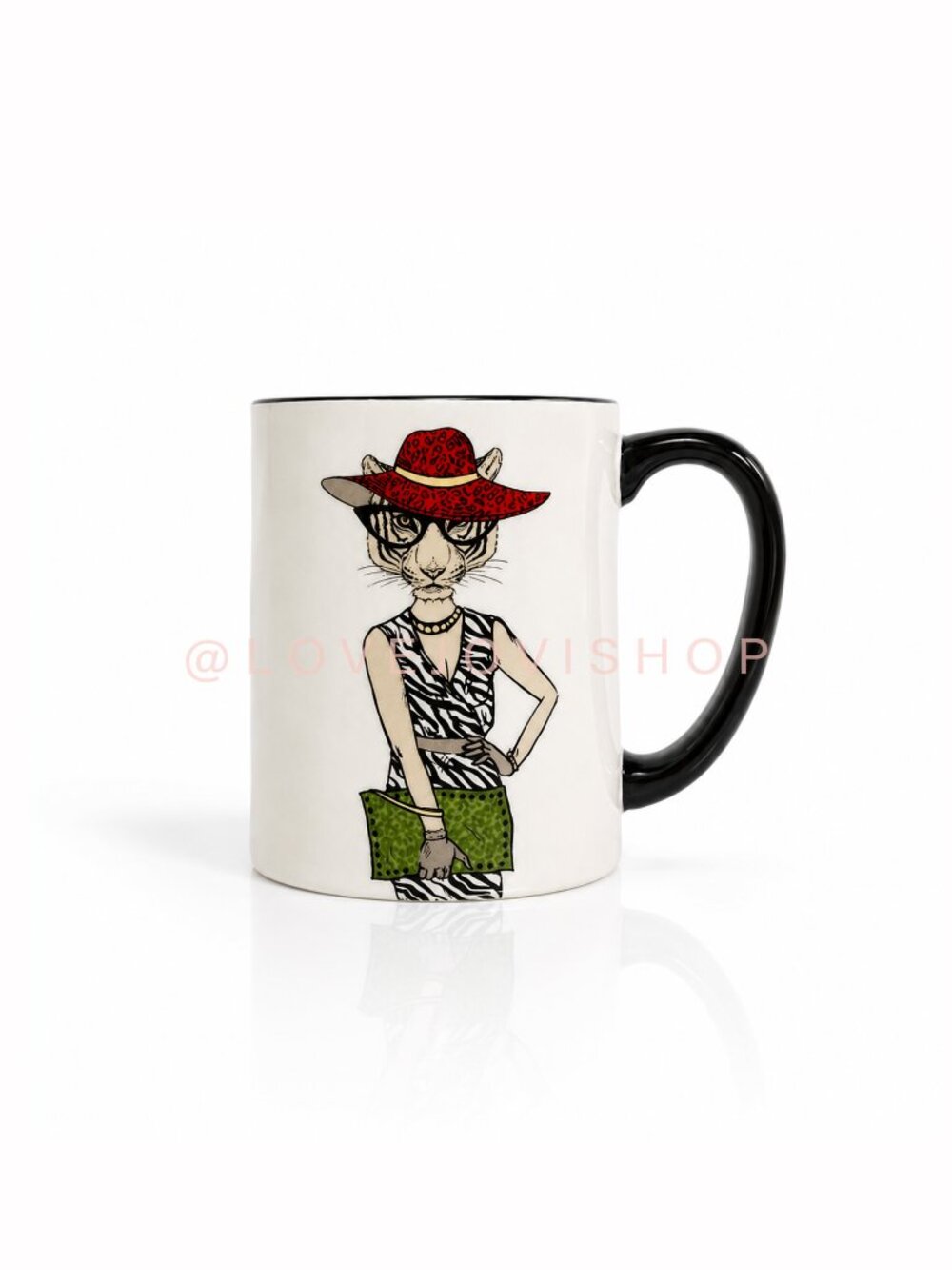 Collectible | Tiger Cat Lady Mug Signature Housewares Oversized Coffee 17.5 oz